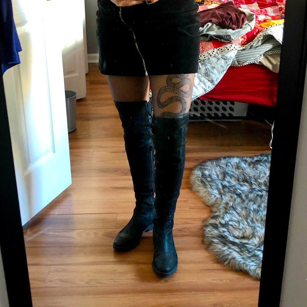 Elegant Black Over the Knee Boots